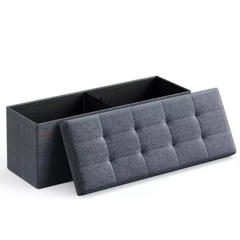 Banc Coffre de Rangement Pouf de Rangement Repose-Pieds Supporte jusqu'à 300 kg pour Chambre à Coucher Salon