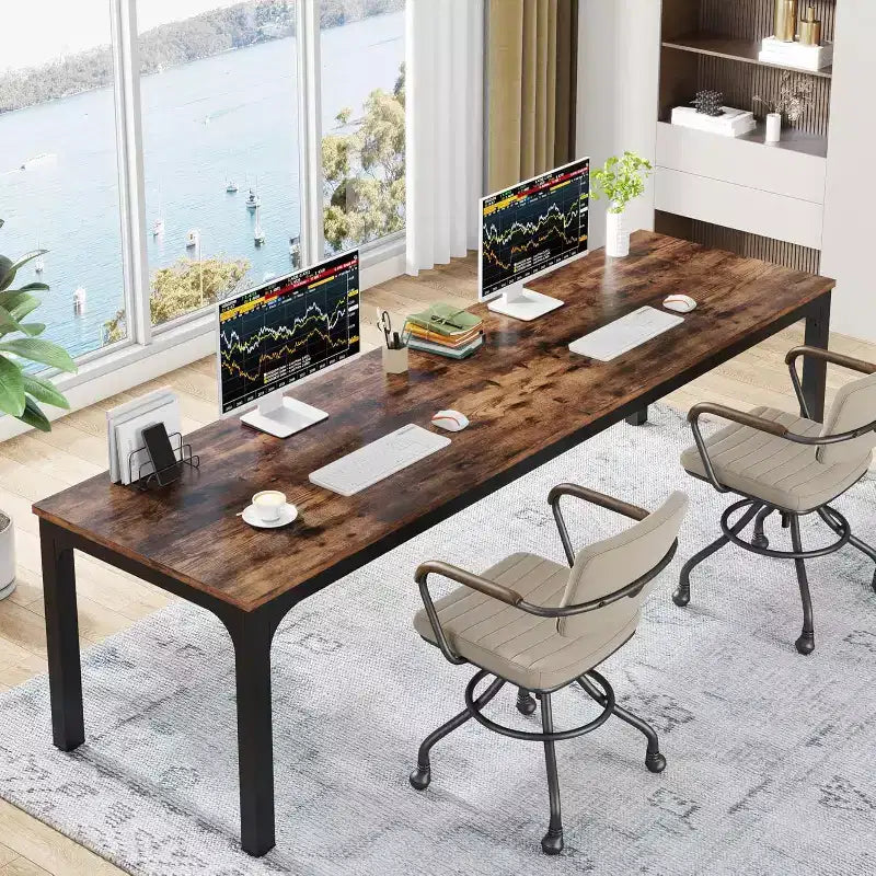 Bureau d'ordinateur extra-long de 78,7 pouces