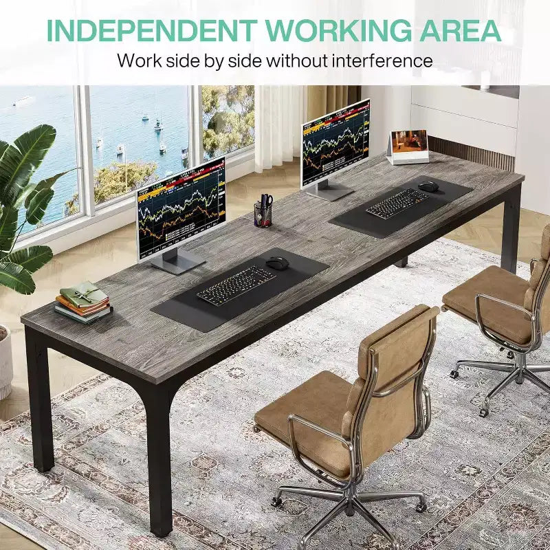 Bureau d'ordinateur extra-long de 78,7 pouces