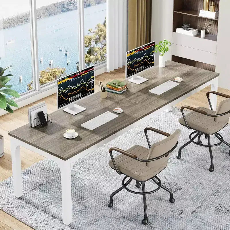 Bureau d'ordinateur extra-long de 78,7 pouces