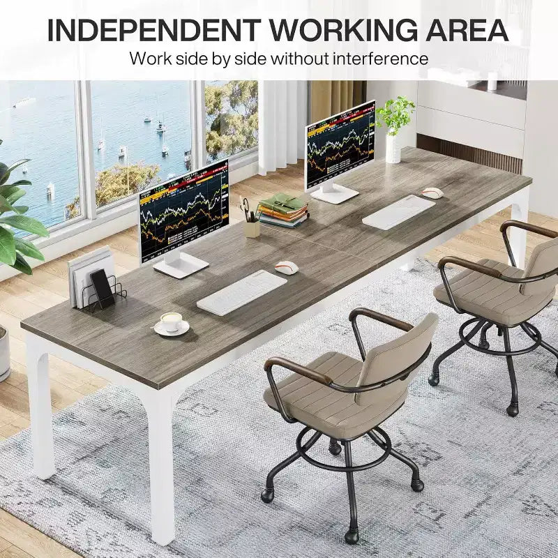 Bureau d'ordinateur extra-long de 78,7 pouces
