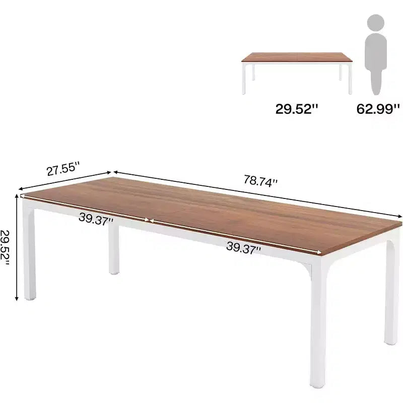 Bureau d'ordinateur extra-long de 78,7 pouces