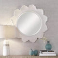 Miroir Mural Rond Blanc Mat 33 3/4
