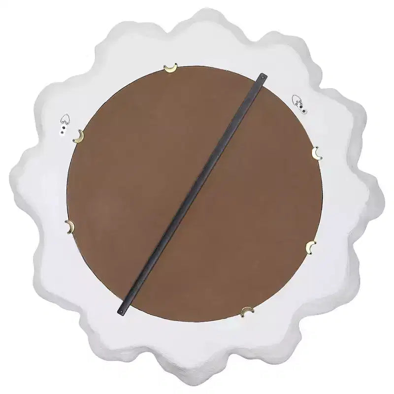 Miroir Mural Rond Blanc Mat 33 3/4