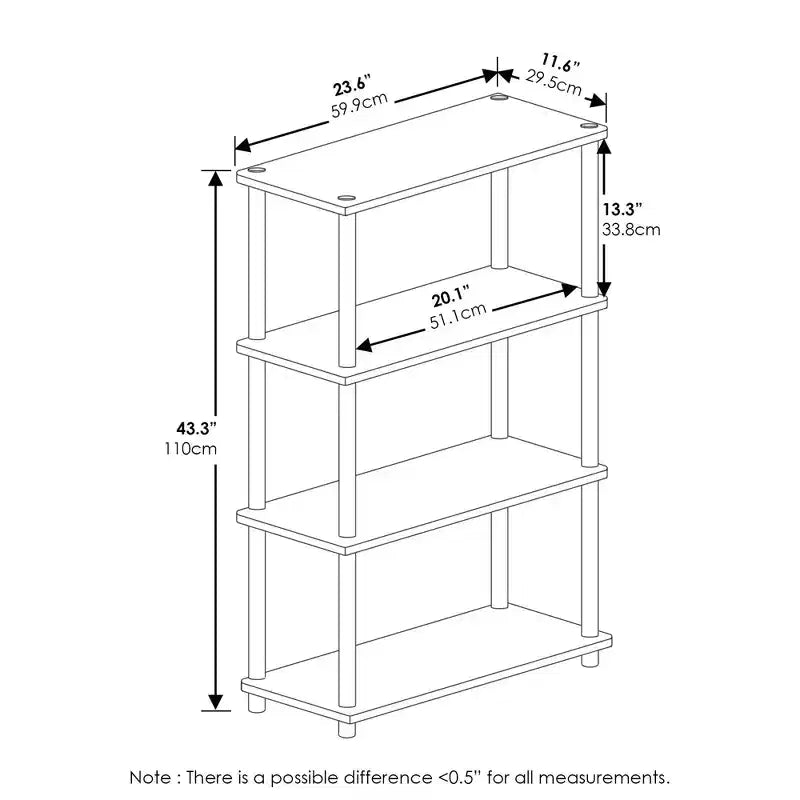Étagère décorative en forme d'échelle à 4 niveaux, étagère polyvalente ouverte, présentoir, étagères de rangement pour salle de bain, cuisine, entrée, Espresso/Noir