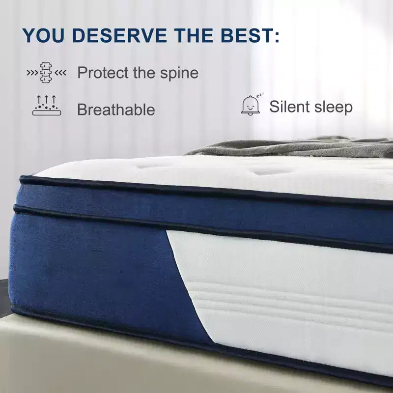 Matelas en mousse à mémoire de forme 10 pouces, basique, sans fibre de verre, sensation moyenne, couche rafraîchissante respirante, matériau certifié sûr