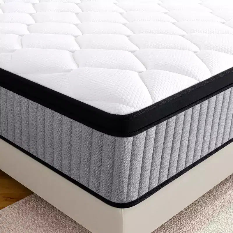 Matelas en mousse à mémoire de forme 10 pouces, basique, sans fibre de verre, sensation moyenne, couche rafraîchissante respirante, matériau certifié sûr