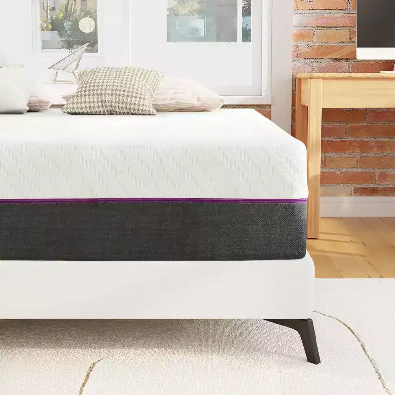 Matelas en mousse à mémoire de forme mi-ferme 8 pouces, silencieux et non-dérangeant pour une nuit de sommeil confortable