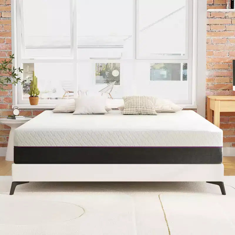 Matelas en mousse à mémoire de forme mi-ferme 8 pouces, silencieux et non-dérangeant pour une nuit de sommeil confortable