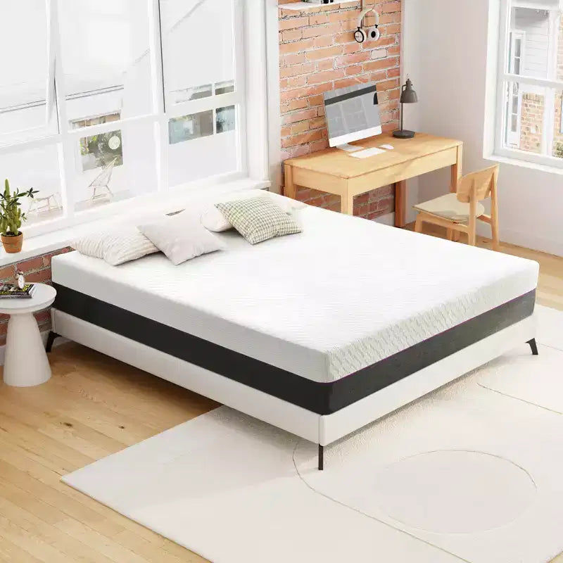 Matelas en mousse à mémoire de forme mi-ferme 8 pouces, silencieux et non-dérangeant pour une nuit de sommeil confortable