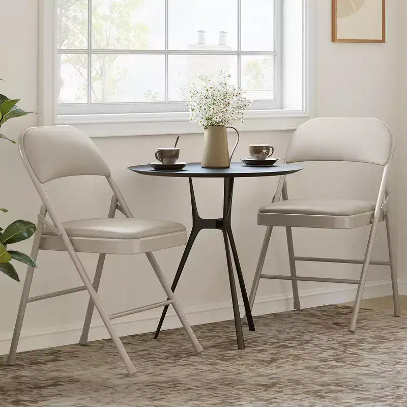 Chaises pliantes, chaises pliantes rembourrées en PU avec structure métallique supportant jusqu'à 158 kg