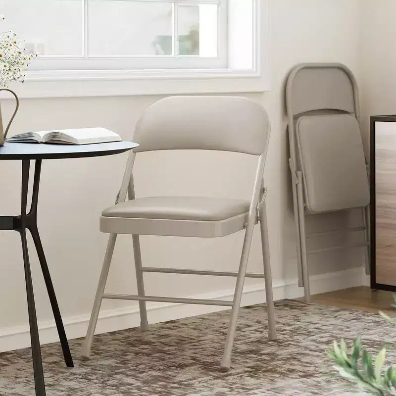 Chaises pliantes, chaises pliantes rembourrées en PU avec structure métallique supportant jusqu'à 158 kg