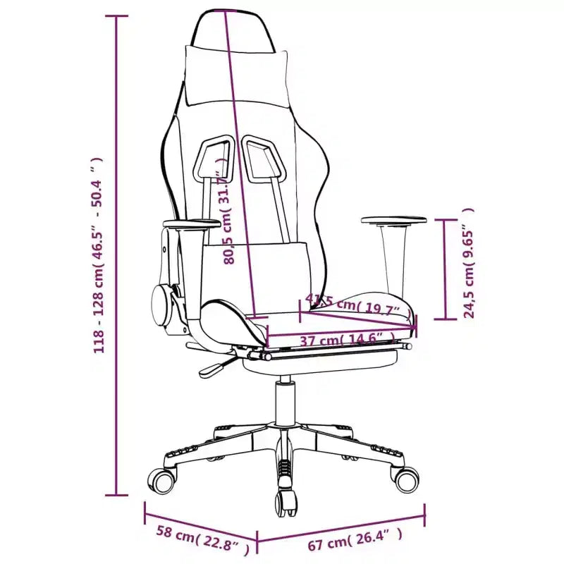 Fauteuil de jeu massant en similicuir noir et or avec repose-pieds, dossier réglable et design pivotant, confort robuste et élégant pour les joueurs