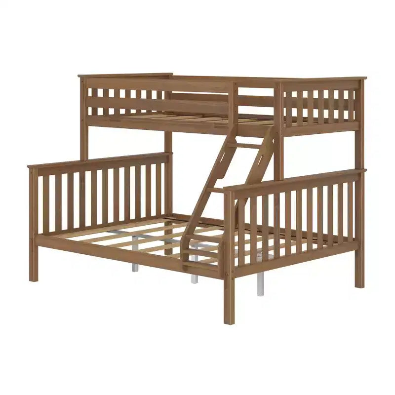 Lit superposé double XL sur grand (Queen size) en bois massif pour adulte