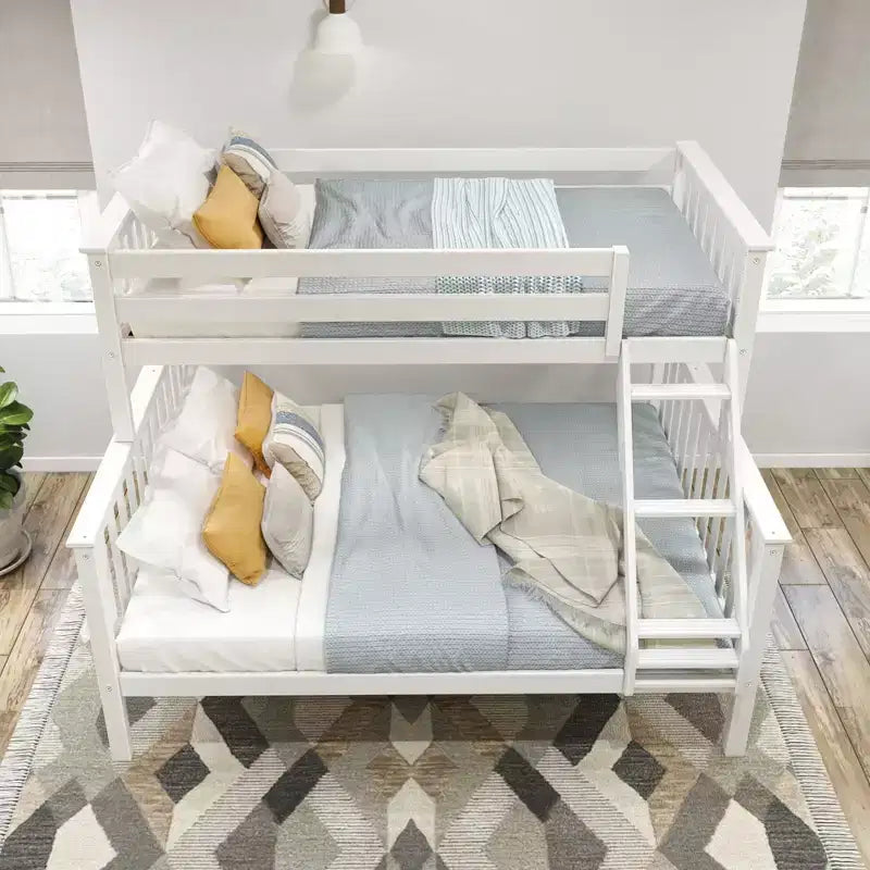 Lit superposé double XL sur grand (Queen size) en bois massif pour adulte
