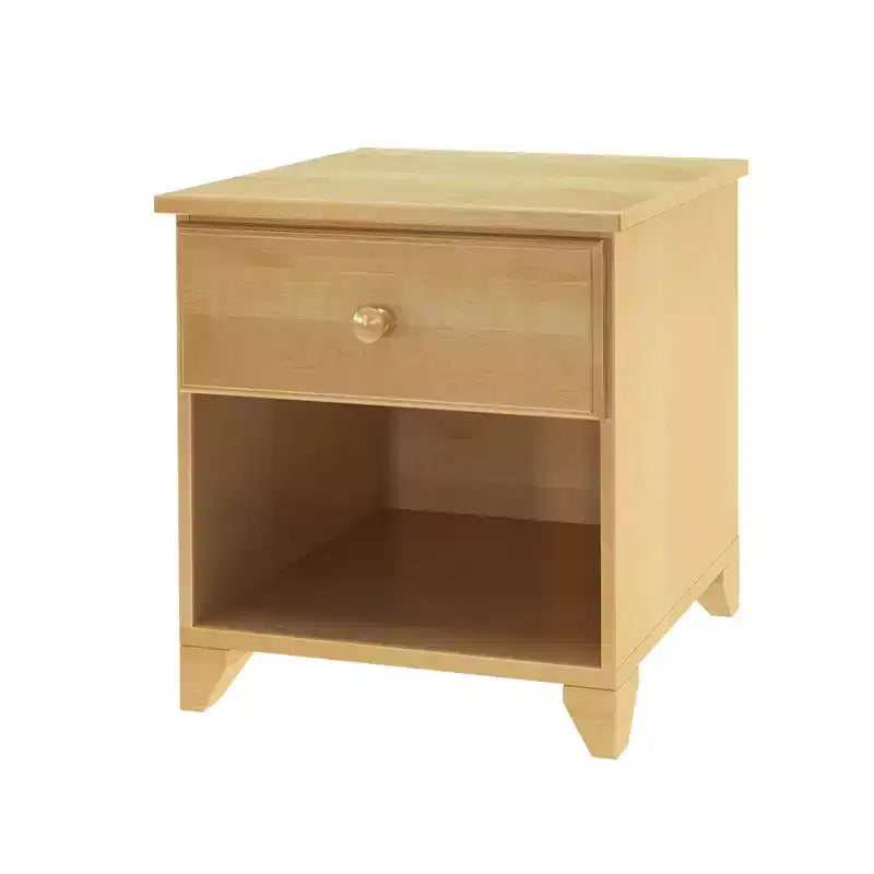 Table de chevet en bois massif avec 1 tiroir pour chambre à coucher