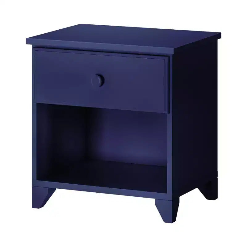 Table de chevet en bois massif avec 1 tiroir pour chambre à coucher