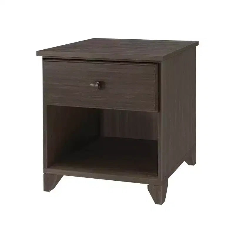 Table de chevet en bois massif avec 1 tiroir pour chambre à coucher