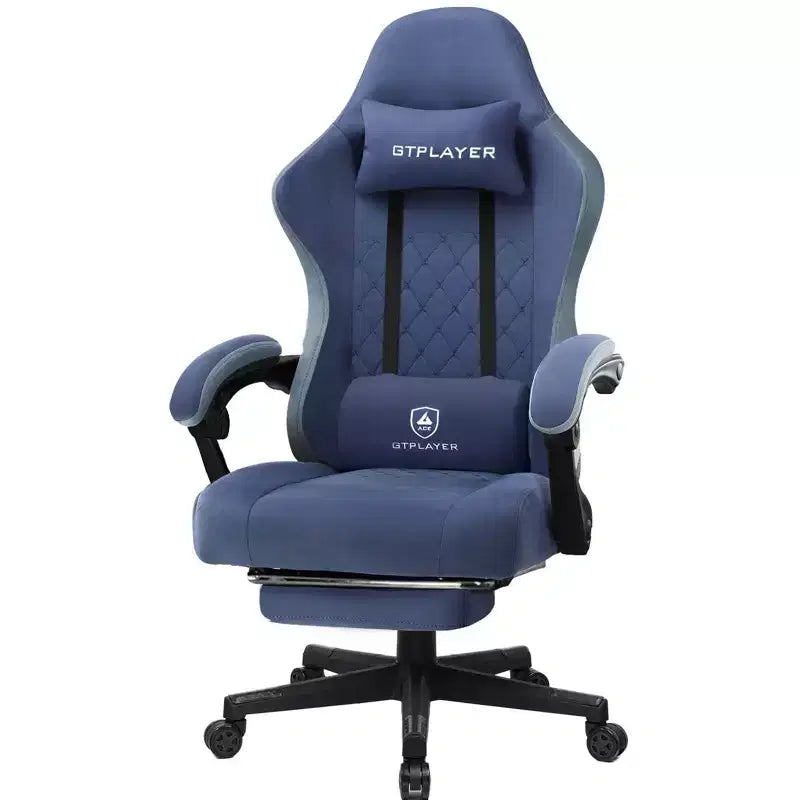 Chaise de bureau en tissu avec accoudoirs liés, fauteuil d'ordinateur ergonomique