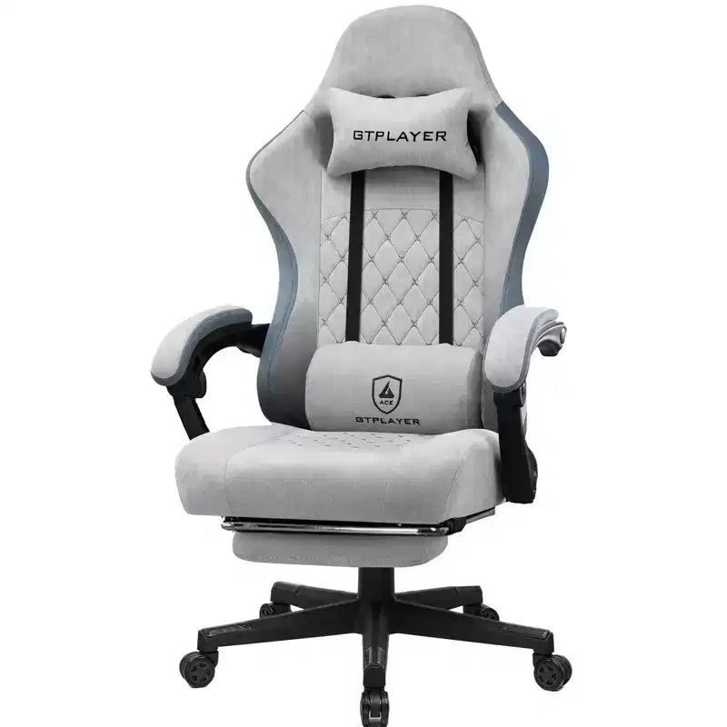 Chaise de bureau en tissu avec accoudoirs liés, fauteuil d'ordinateur ergonomique